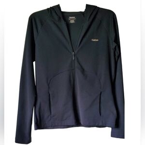 NWOT Reebok soft hoodie zipper jacket black size L